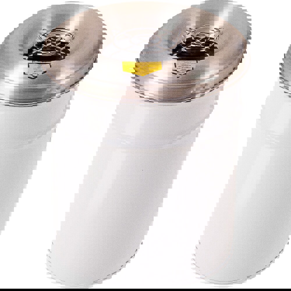 CAN, CF BUTT REC W/HEAD 6G WHT